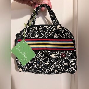 Vera Bradley Audrey Barcelona Mini Purse Bag Black White Floral